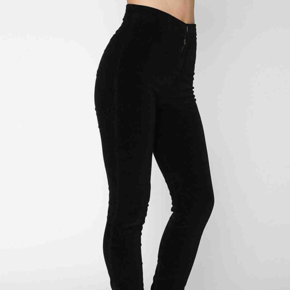 American Apparel Black Velvet EZ pants